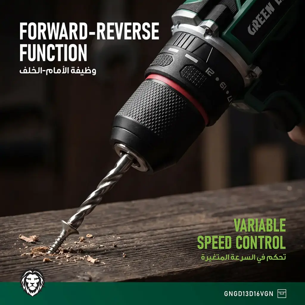 Green Lion GD-13 Power Pro Cordless Hammer Drill - Image 7