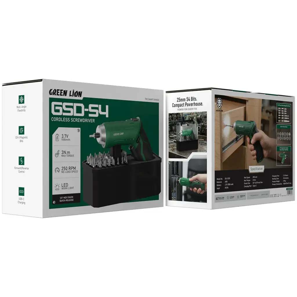 Green Lion GSD-54 Cordless Screwdriver 3 Green Lion GSD-54 Cordless Screwdriver - Image 3