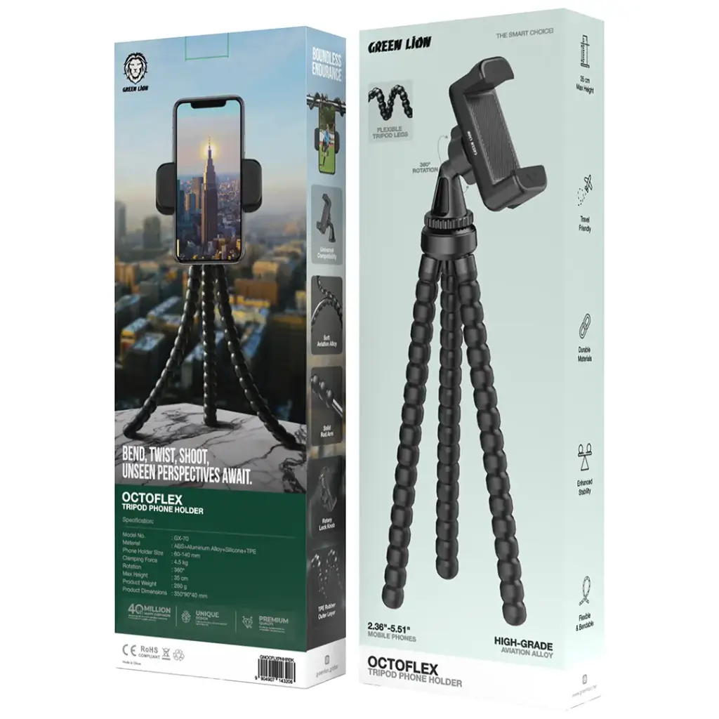 Green Lion Octoflex Tripod Phone Holder 3 Green Lion Octoflex Tripod Phone Holder - Image 3