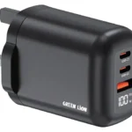 Green Lion Q-Series UK Plug 2 USB-C & USB-A Charger