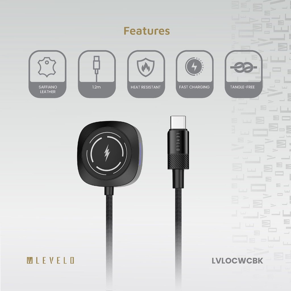 Levelo Otto Type-C Apple Watch Wireless Charger Cable - Image 4