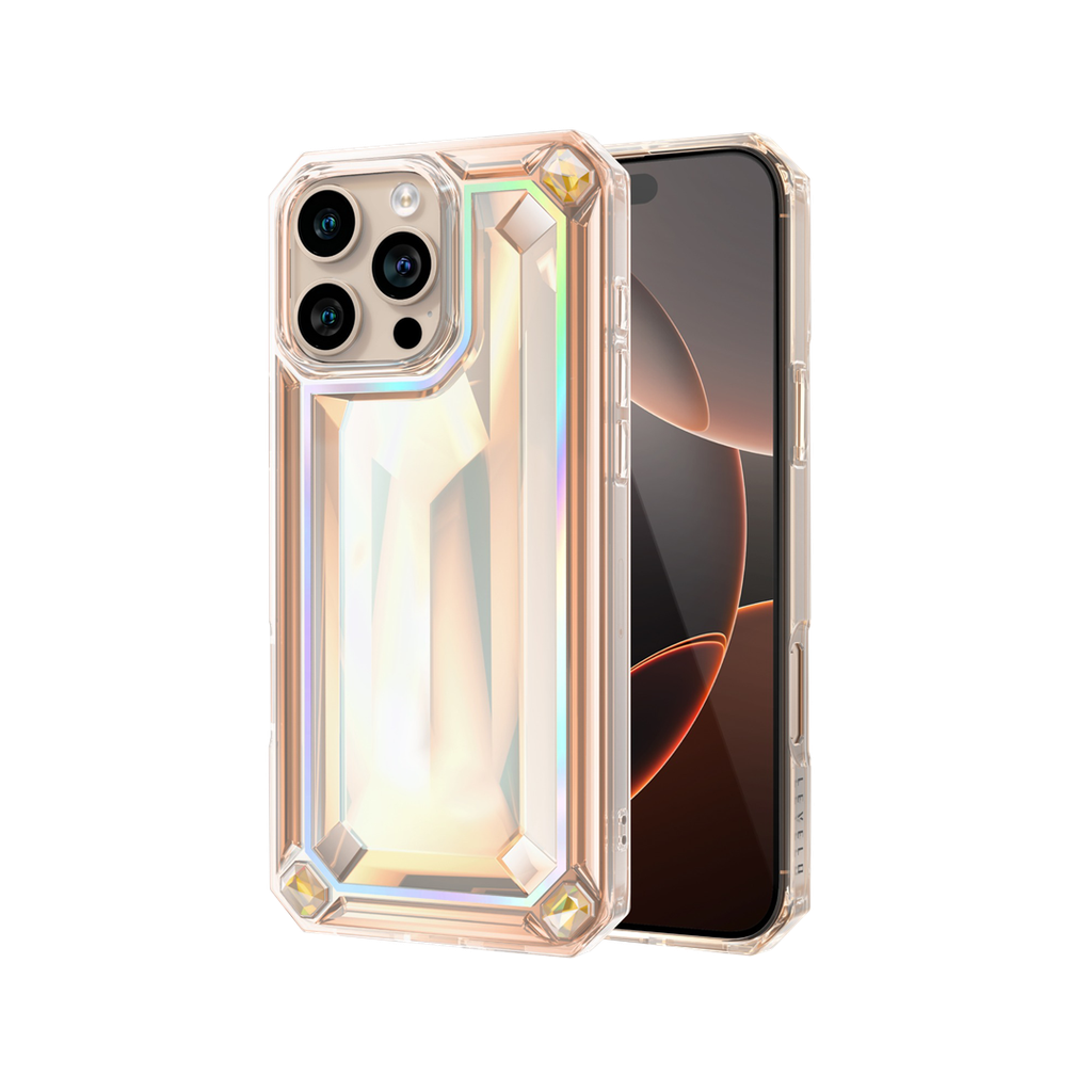 Levelo Venessa Diamond Design Case for iPhone 16 - Desert Sand 1 Levelo Venessa Diamond Design Case for iPhone 16 - Desert Sand