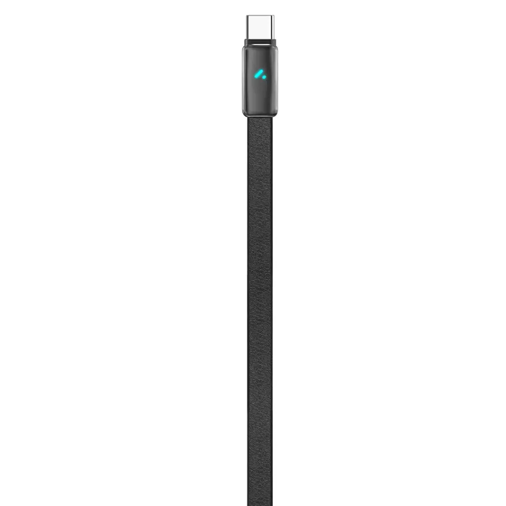 Porodo 100W LED USB-C To USB-C Leather Charging & Data Transfer Cable 3 Porodo 100W LED USB-C To USB-C Leather Charging & Data Transfer Cable - Image 3