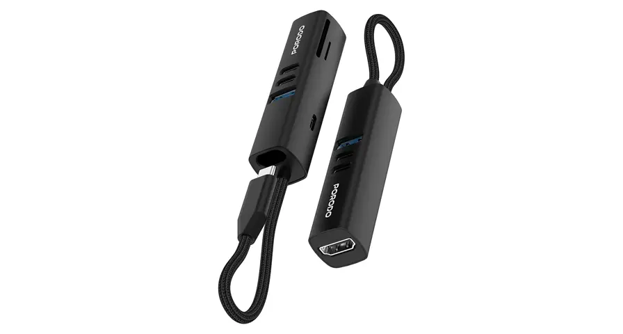 Porodo 7-In-1 Multi-Port USB Hub with 5Gbps Transfer Speed