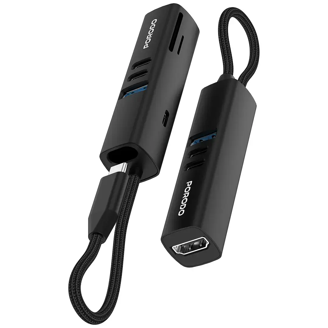 Porodo 7-In-1 Multi-Port USB Hub with 5Gbps Transfer Speed - Image 3