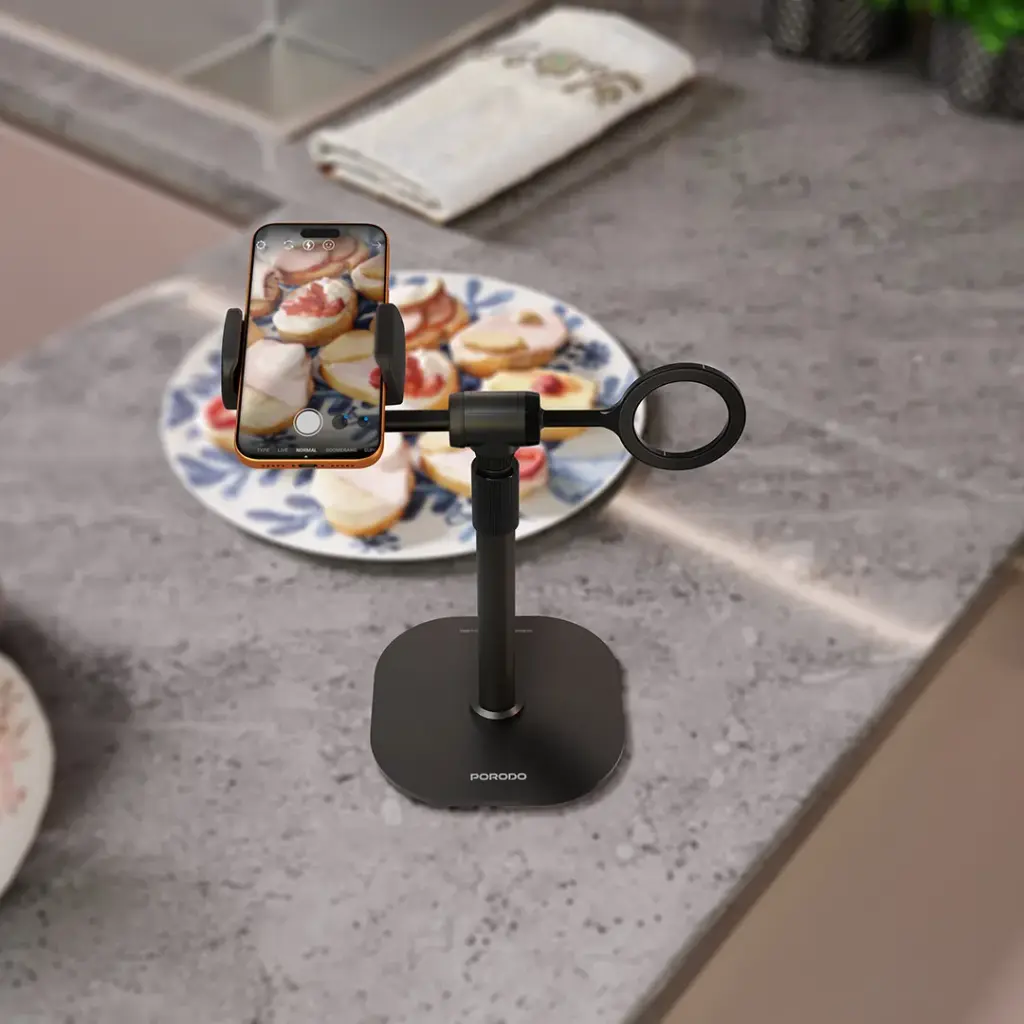 Porodo Evostand 360° Dual Rotating Phone Holder with Anti-Slip Base 6 Porodo Evostand 360° Dual Rotating Phone Holder with Anti-Slip Base - Image 6