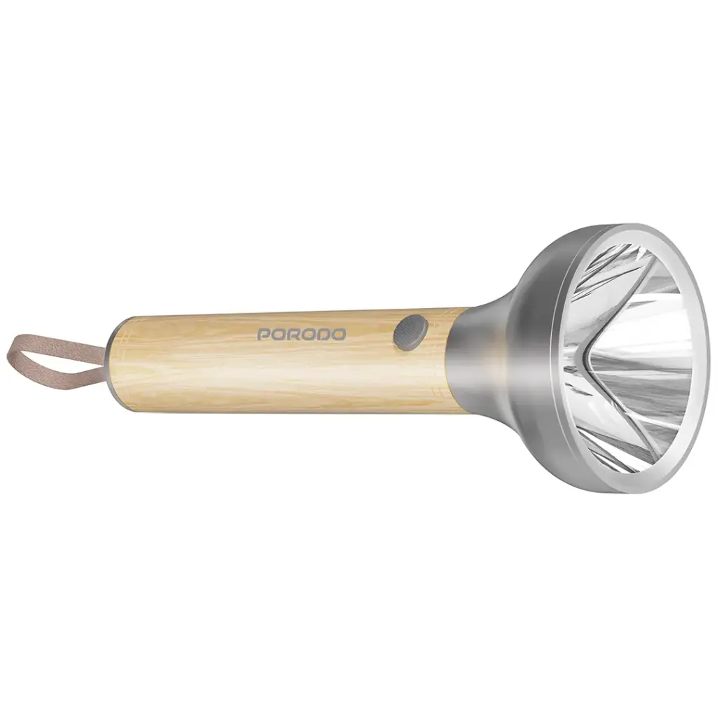 Porodo Lifestyle Birch 190 Wooden LED Flashlight - Wooden 2 Porodo Lifestyle Birch 190 Wooden LED Flashlight - Wooden - Image 2