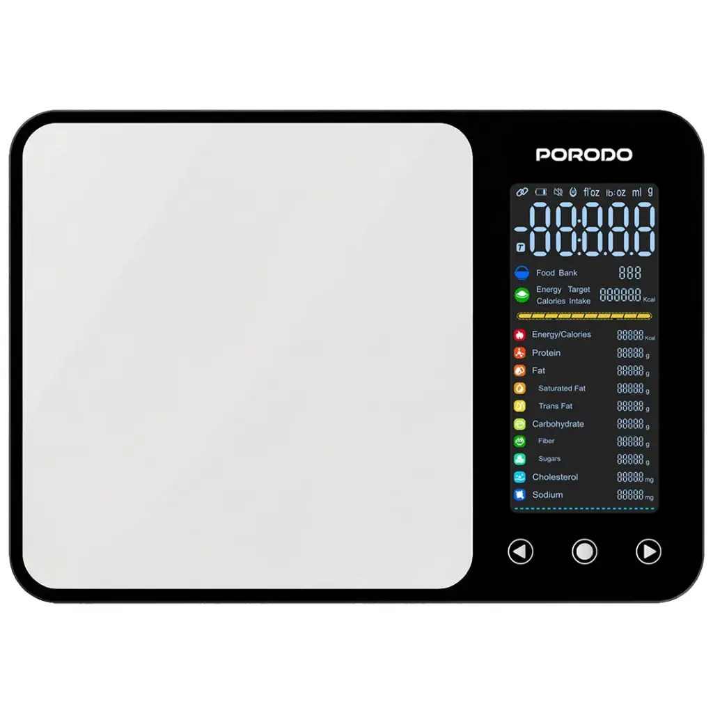 Porodo Lifestyle Kalio Smart Food Kitchen Scale Measuring Tape with Nutritional Calculator 2 Porodo Lifestyle Kalio Smart Food Kitchen Scale Measuring Tape with Nutritional Calculator - Image 2