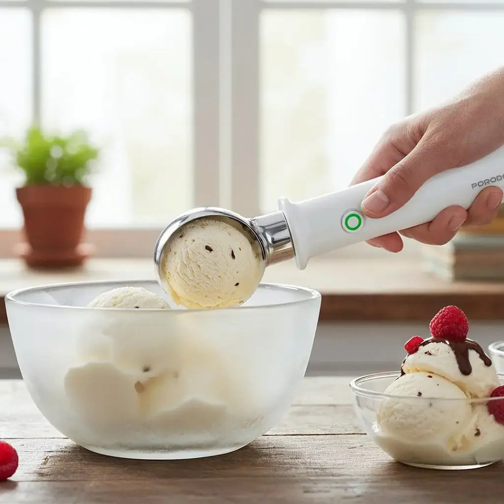 Porodo Lifestyle Rechargeable Heated Ice-Cream Scoop with Safety Switch Lock 7 Porodo Lifestyle Rechargeable Heated Ice-Cream Scoop with Safety Switch Lock - Image 7