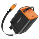 Porodo Tezpatro 65W GaN Charger with USB-C Retractable Cable
