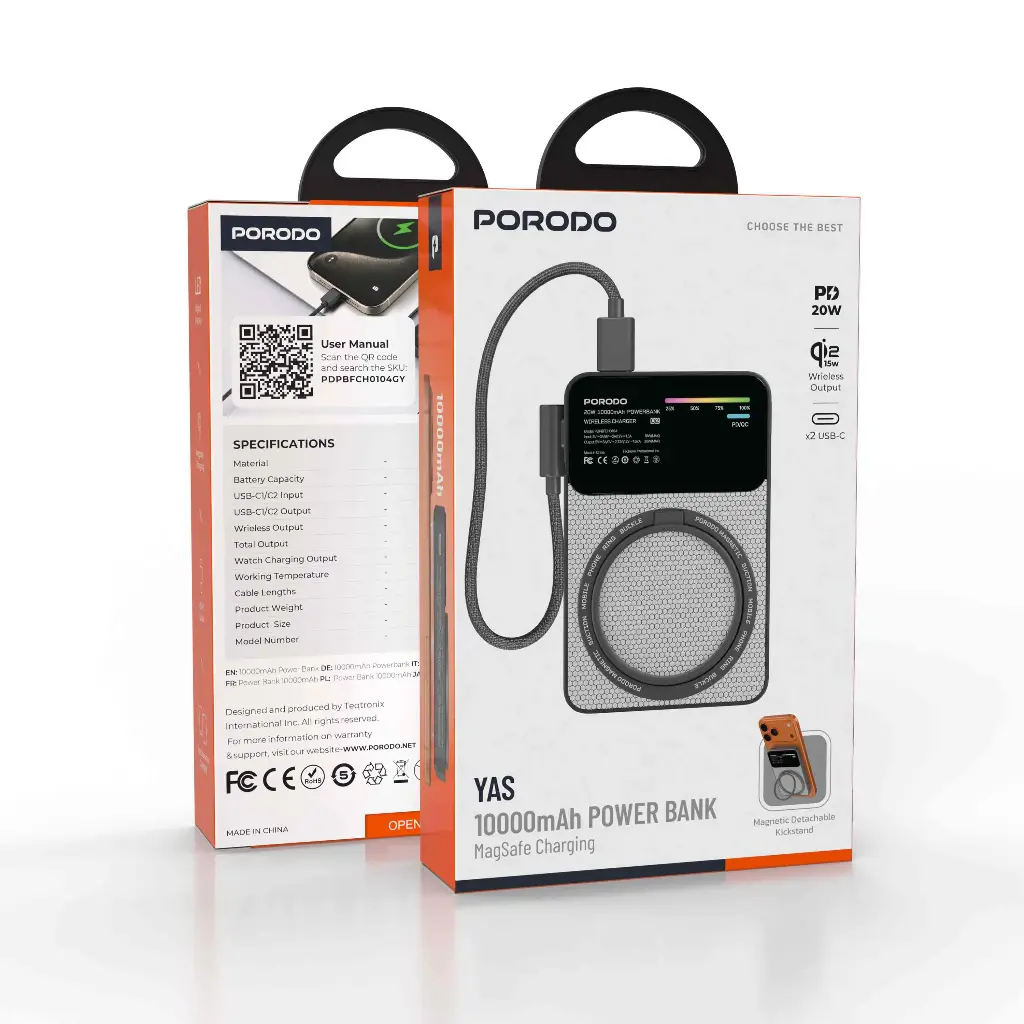 Porodo Yas 10000mAh Power Bank Magsafe Charging 6 Porodo Yas 10000mAh Power Bank Magsafe Charging - Image 6