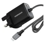 Porodo Zentrix 35W GaN Fast Charger with 1.5m Braided USB-C Cable