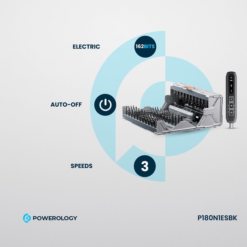 Powerology 162 Bits Electric Screwdriver Kit 7 Powerology 162 Bits Electric Screwdriver Kit - Image 7