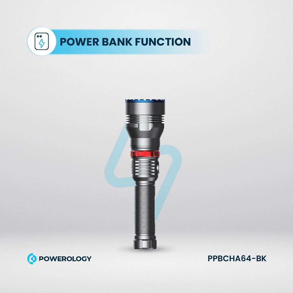 Powerology 4000mAh Waterproof LED Flashlight 5 Powerology 4000mAh Waterproof LED Flashlight - Image 5