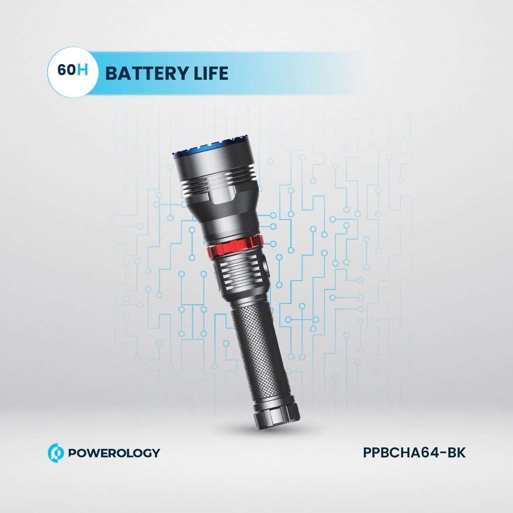 Powerology 4000mAh Waterproof LED Flashlight 6 Powerology 4000mAh Waterproof LED Flashlight - Image 6