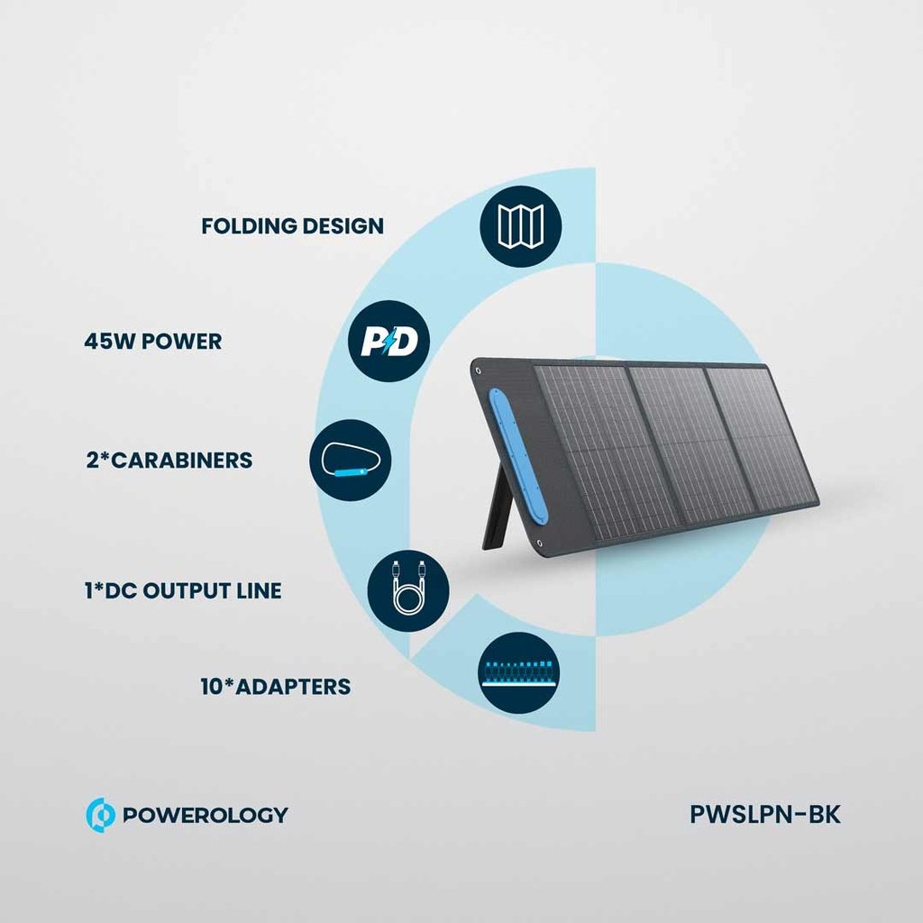 Powerology 60W Mono-Crystalline Solar Panel- Black 5 Powerology 60W Mono-Crystalline Solar Panel- Black - Image 5