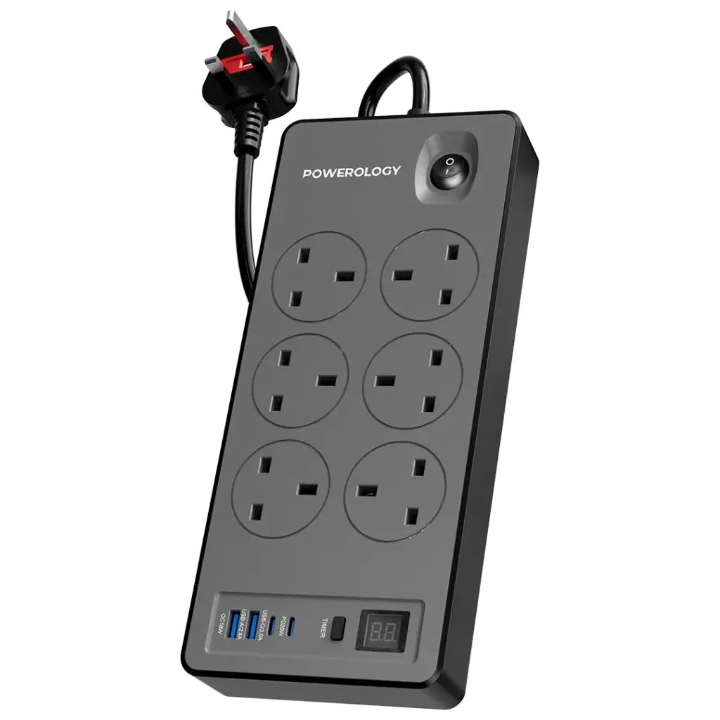 Powerology 6AC 2990W Power Strip PD 20W 2 Powerology 6AC 2990W Power Strip PD 20W - Image 2