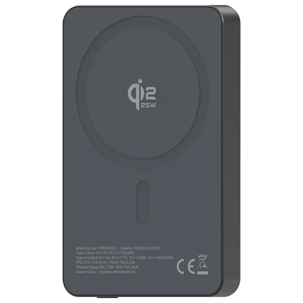Powerology Blanc25 10000mAh MagSafe Power Bank 3 Powerology Blanc25 10000mAh MagSafe Power Bank - Image 3