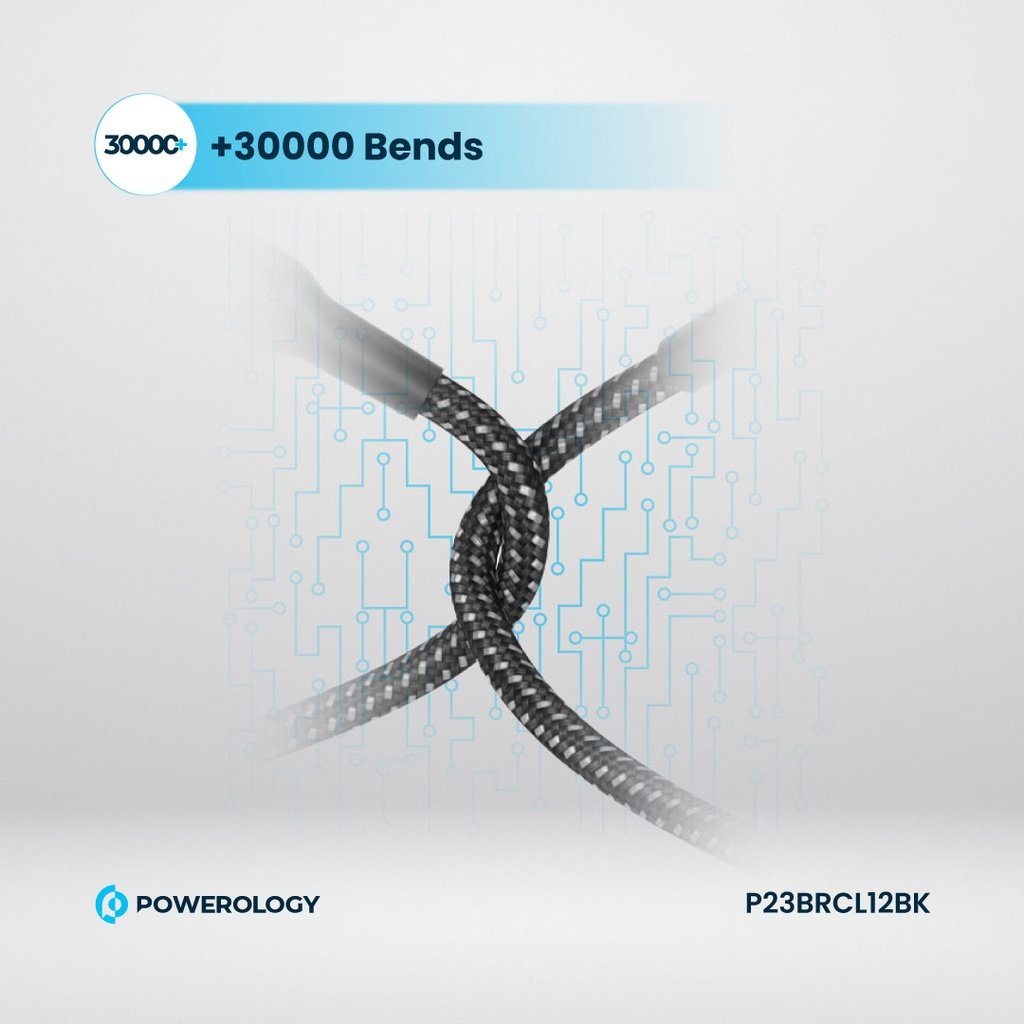 Powerology New Braided Type-C to Lightning Cable 1.2M PD 60W - Image 6