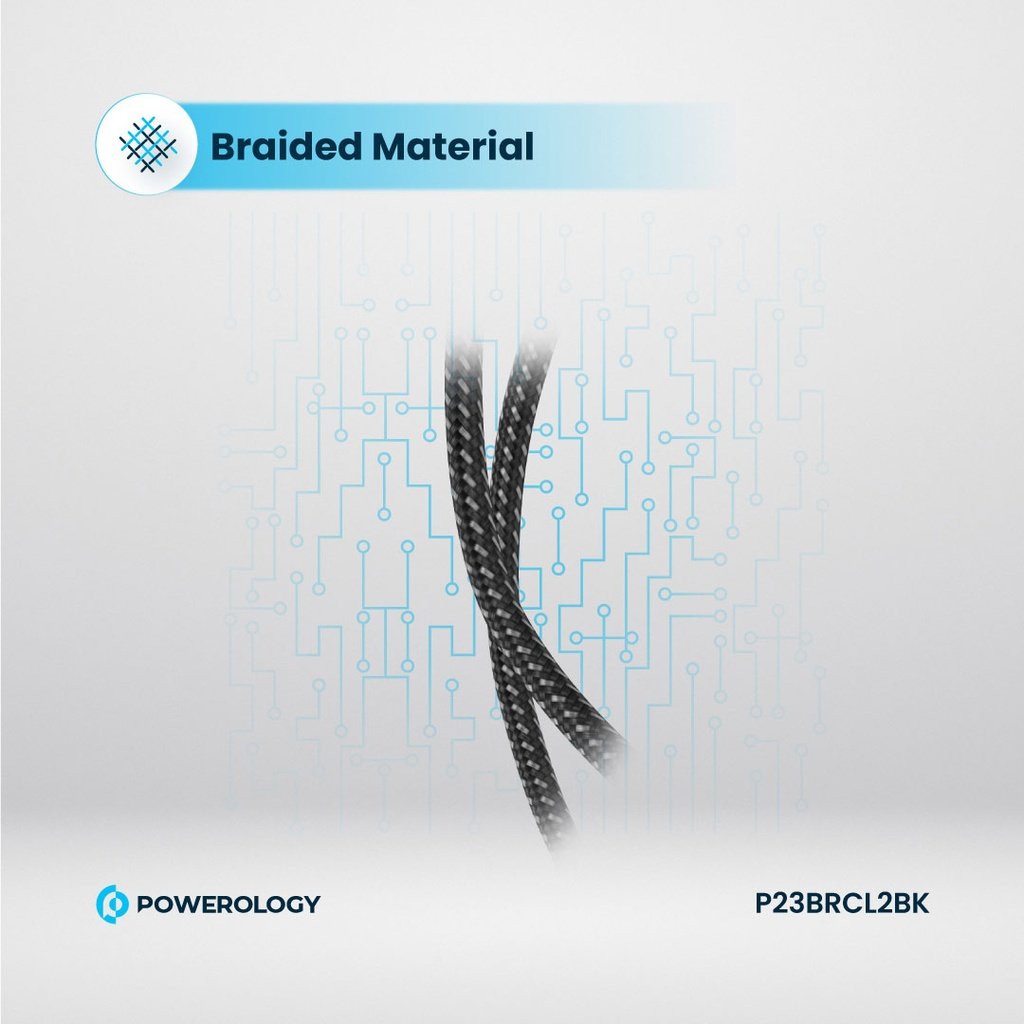 Powerology New Braided Type-C to Lightning Cable 2M PD 60W - Image 4