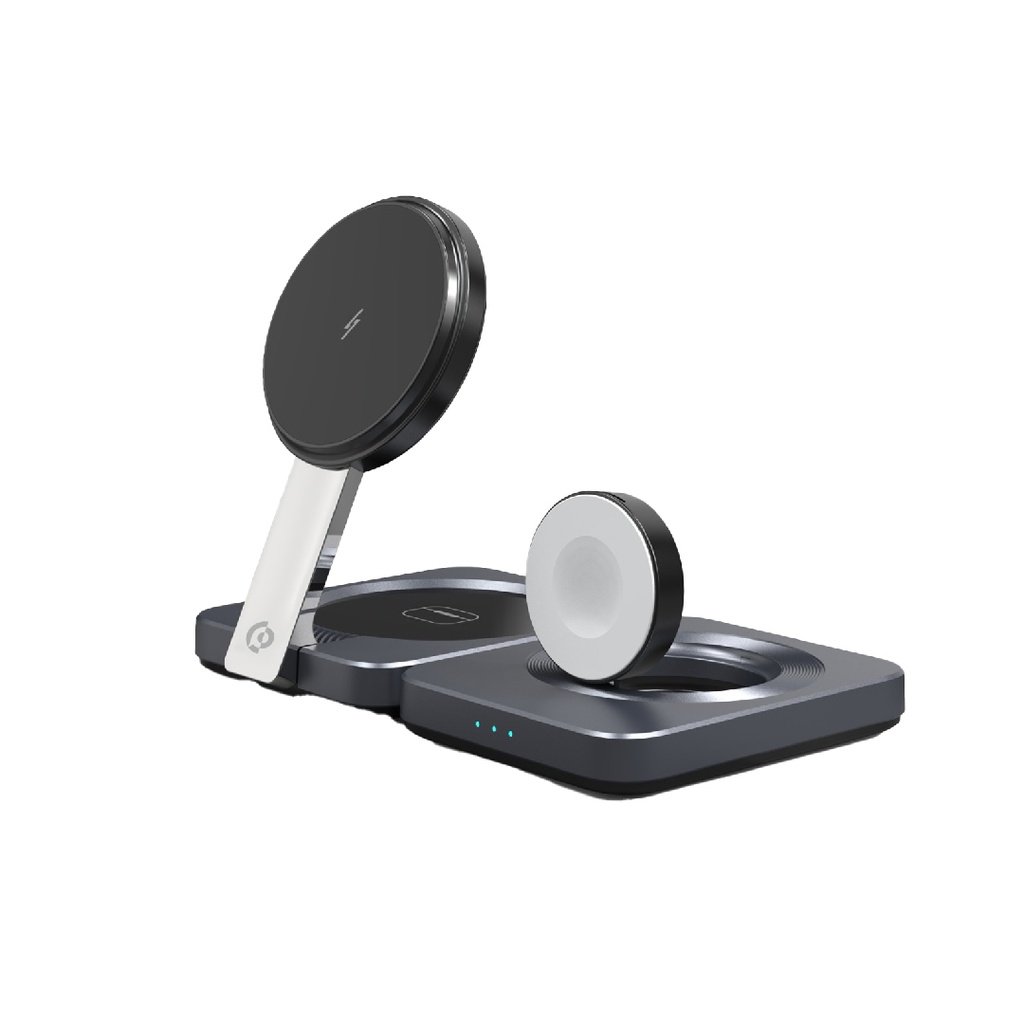 Powerology Qi2-15W Magsafe iPH15 Multi-Device Charging Stand 2 Powerology Qi2-15W Magsafe iPH15 Multi-Device Charging Stand - Image 2