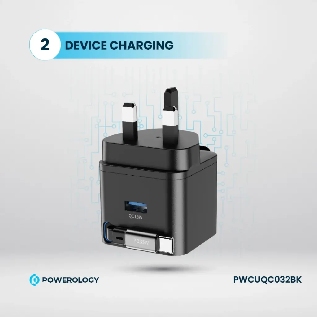 Powerology Single Output | Retractable GaN Charger 5 Powerology Single Output | Retractable GaN Charger - Image 5