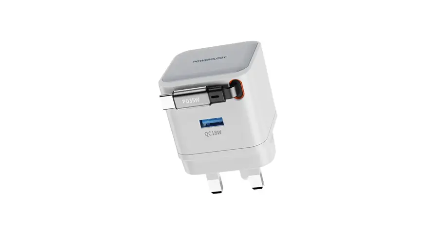 Powerology Single Output | Retractable GaN Charger 1 Powerology Single Output | Retractable GaN Charger