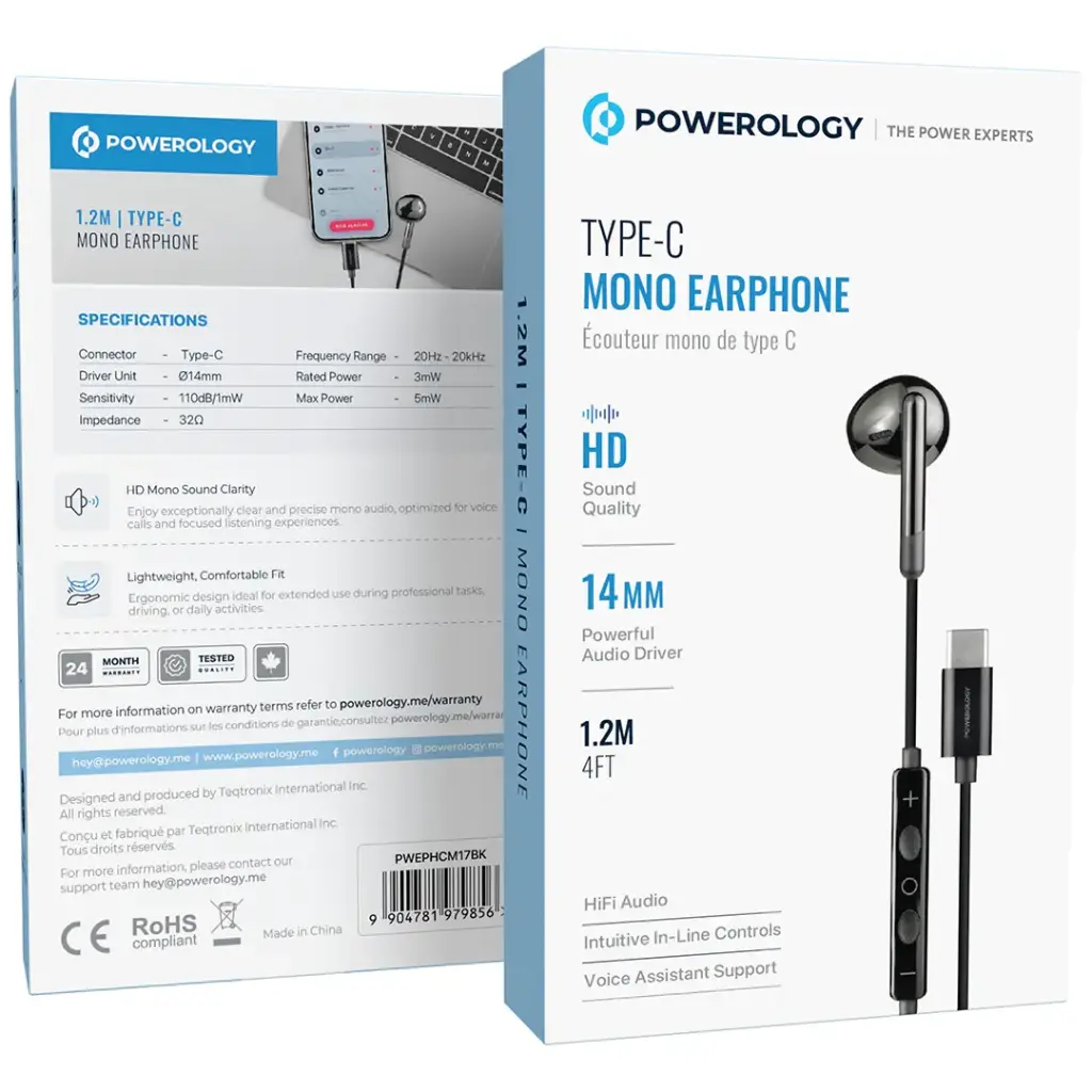 Powerology Type-C Mono Earphone - Image 3