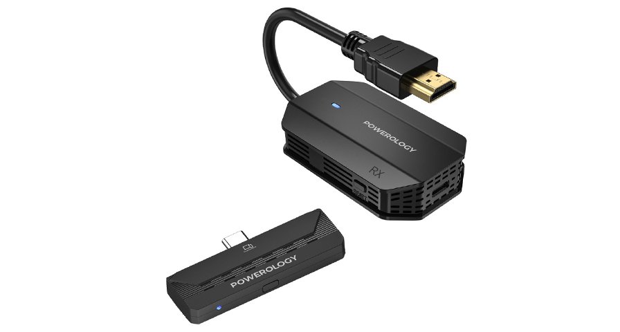 Powerology Wireless HDMI Type-C Adapter Audio & Video-Black