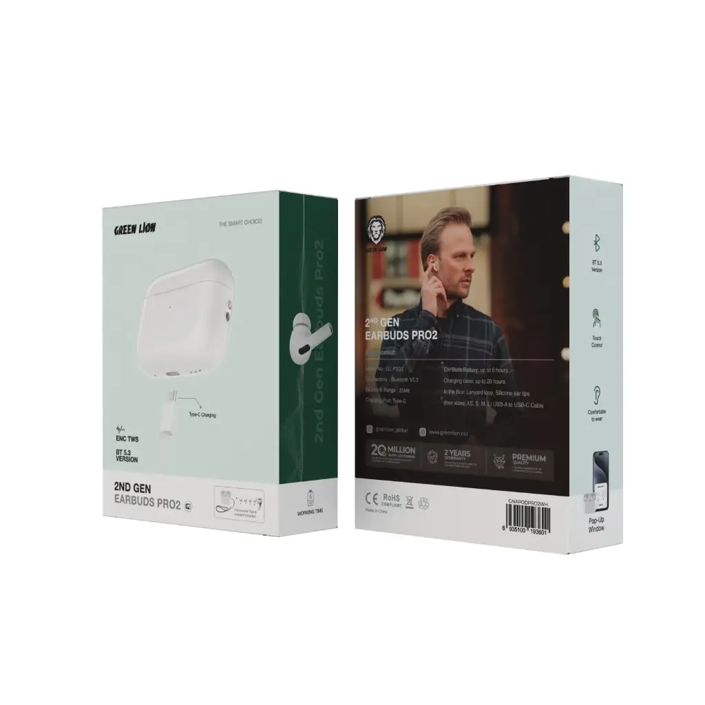 Green Lion 2nd Gen Earbuds Pro 2 3 Green Lion 2nd Gen Earbuds Pro 2 - Image 3