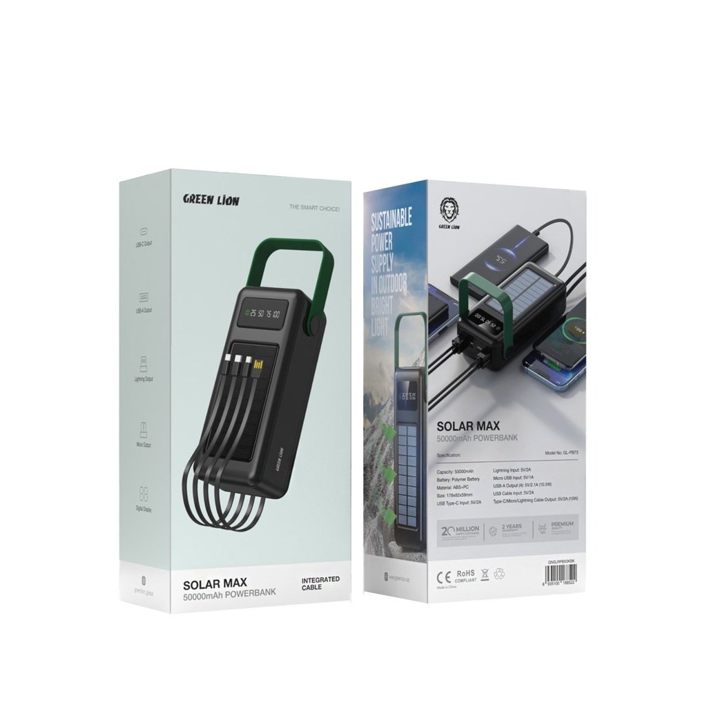 Green Lion Solar Max 50000mAh Powerbank 3 Green Lion Solar Max 50000mAh Powerbank - Image 3