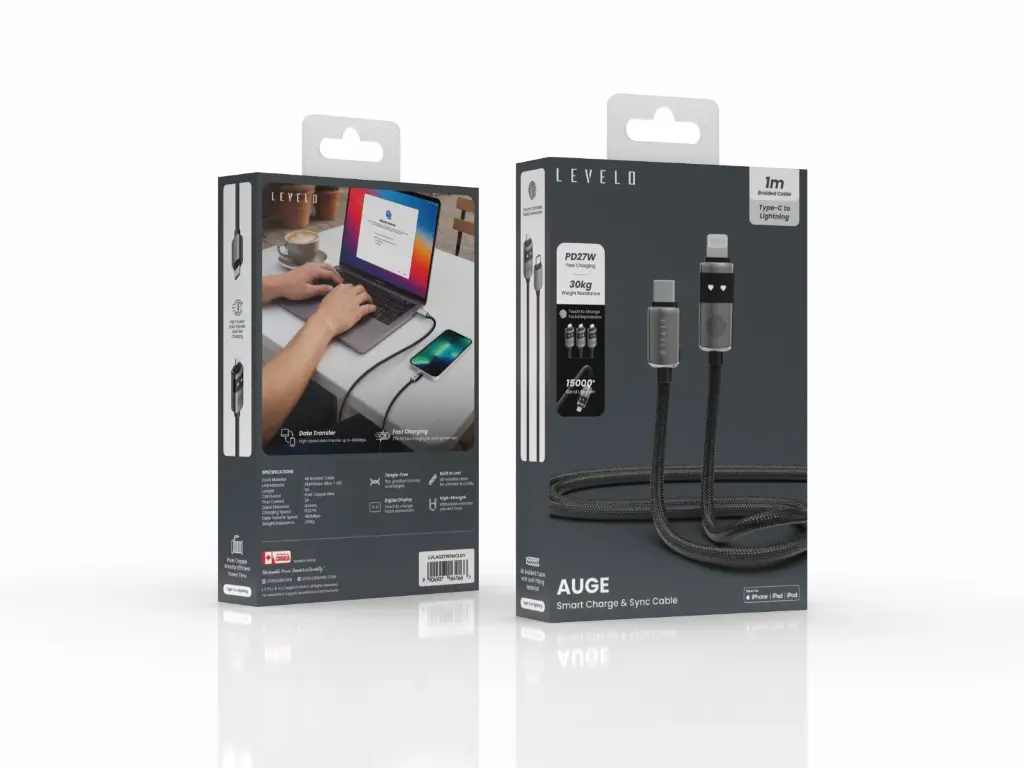 Levelo Auge Smart Charge & Sync Cable USB -C To Lightning 4 Levelo Auge Smart Charge & Sync Cable USB -C To Lightning - Image 4