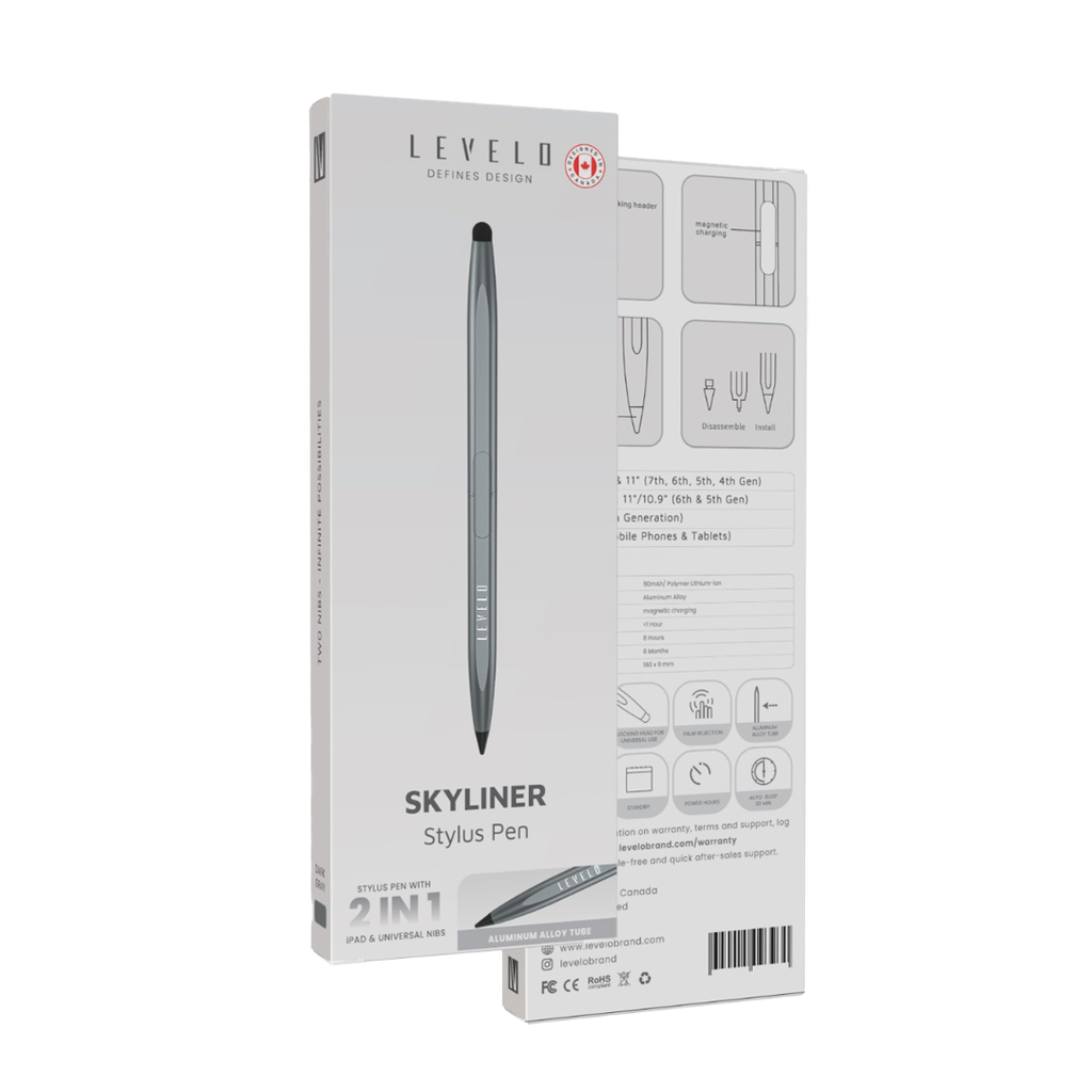 Levelo SkyLiner Universal & iPad Stylus Pen - Dark Grey 4 Levelo SkyLiner Universal & iPad Stylus Pen - Dark Grey - Image 4