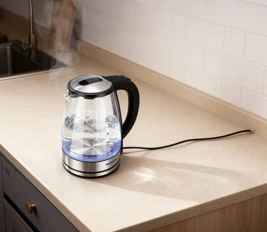 PORODO PYRO ELECTRIC GLASS KETTLE - Clear 4 PORODO PYRO ELECTRIC GLASS KETTLE - Clear - Image 4