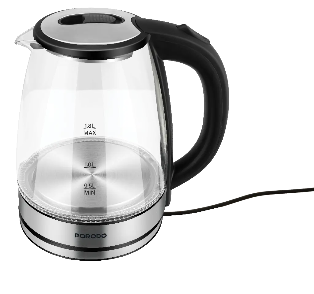 PORODO PYRO ELECTRIC GLASS KETTLE - Clear 6 PORODO PYRO ELECTRIC GLASS KETTLE - Clear - Image 6