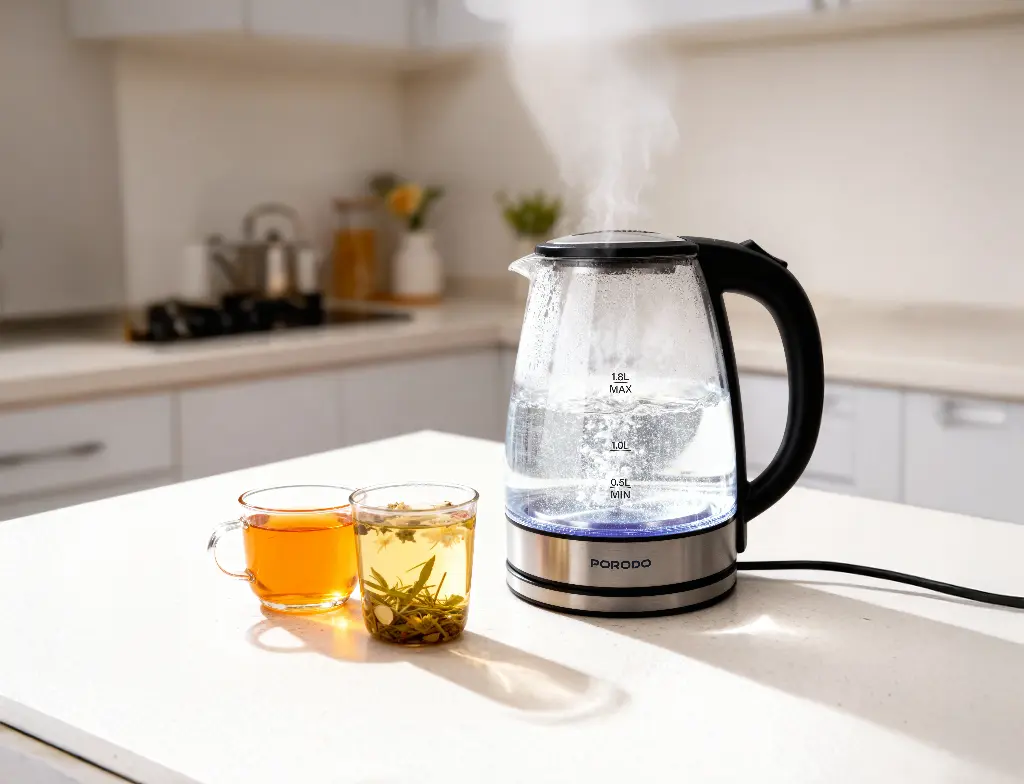 PORODO PYRO ELECTRIC GLASS KETTLE - Clear 3 PORODO PYRO ELECTRIC GLASS KETTLE - Clear - Image 3