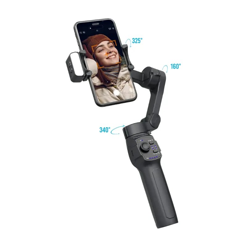 Porodo 3-Axis Gimbal Stabilizer Magnetic Fill Light 1 Porodo 3-Axis Gimbal Stabilizer Magnetic Fill Light