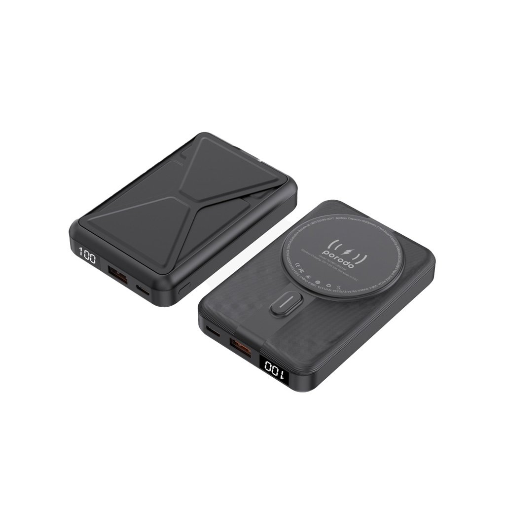 Porodo 10000mAh Digital MagSafe Power & Stand 4 Porodo 10000mAh Digital MagSafe Power & Stand - Image 4