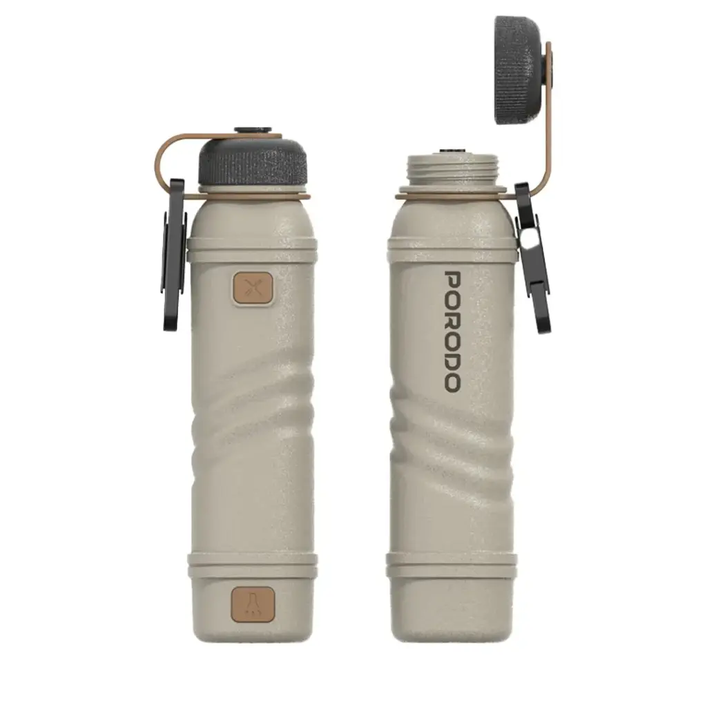 Porodo OneGear with 5000mAh Power Bank with Flashlight & Lighter - Khaki 3 Porodo OneGear with 5000mAh Power Bank with Flashlight & Lighter - Khaki - Image 3