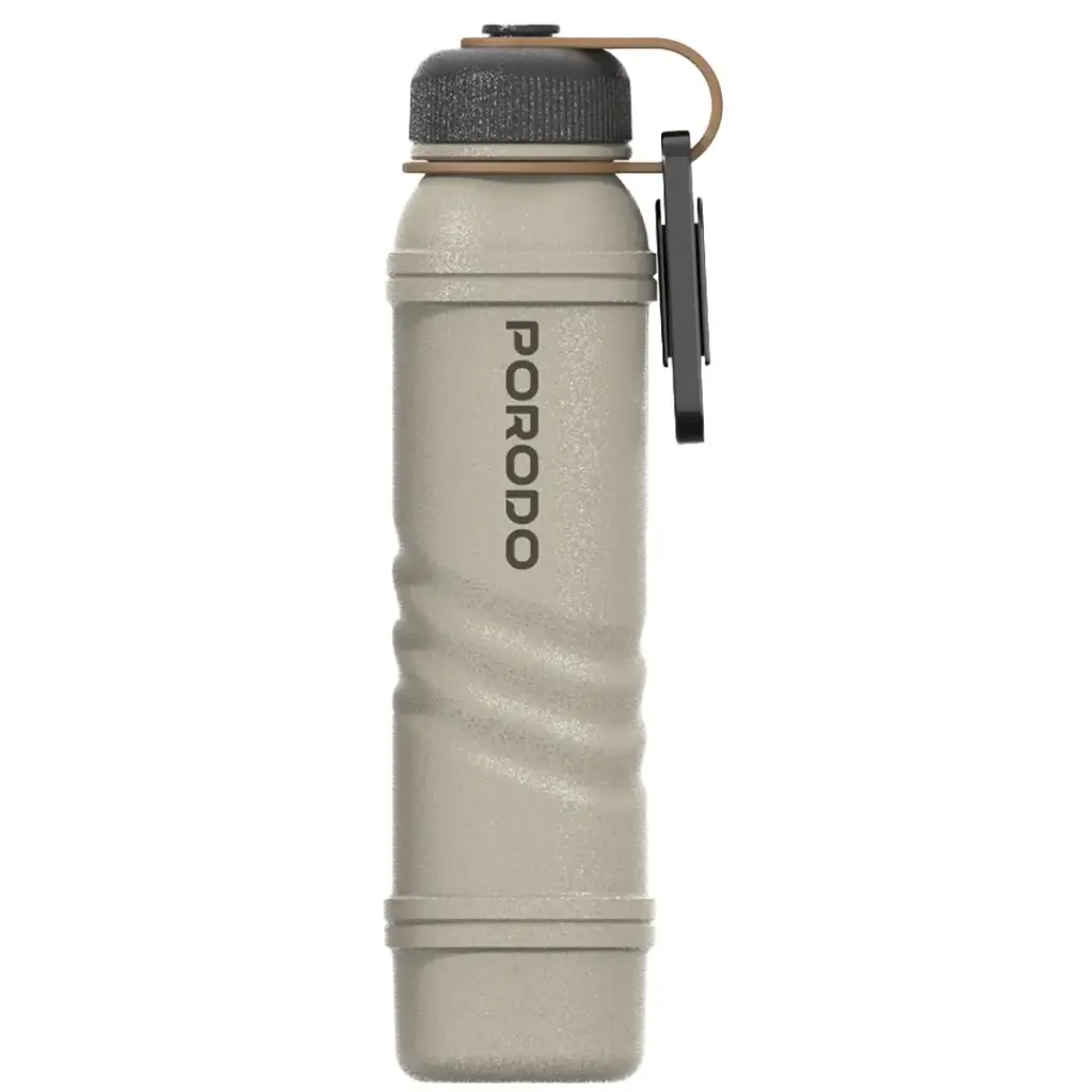 Porodo OneGear with 5000mAh Power Bank with Flashlight & Lighter - Khaki 2 Porodo OneGear with 5000mAh Power Bank with Flashlight & Lighter - Khaki - Image 2
