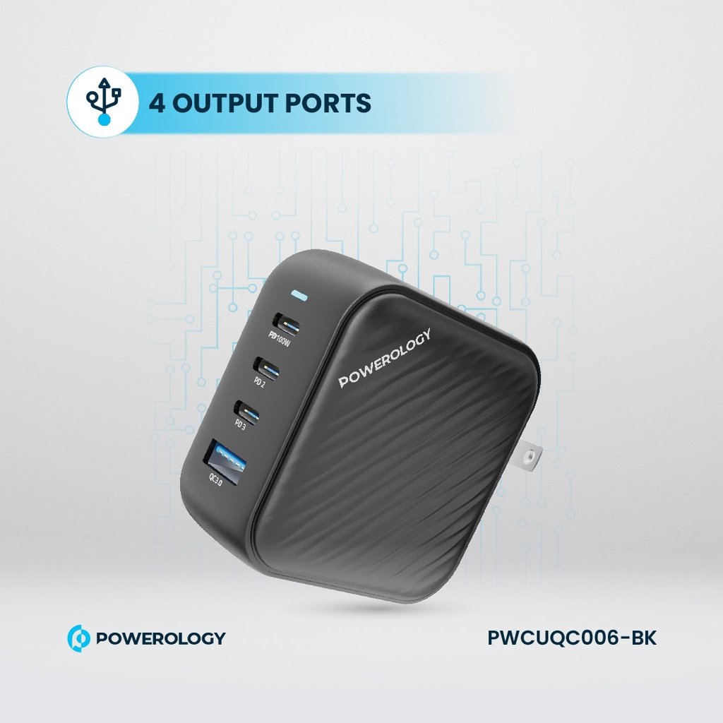 Powerology 100W Triple PD + 1 QC3.0 World Travel Kit 5 Powerology 100W Triple PD + 1 QC3.0 World Travel Kit - Image 5