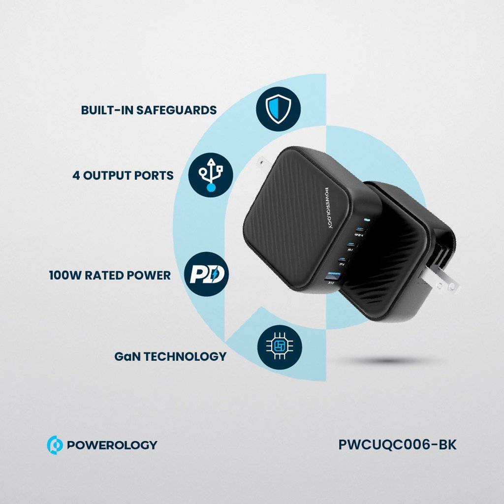 Powerology 100W Triple PD + 1 QC3.0 World Travel Kit 3 Powerology 100W Triple PD + 1 QC3.0 World Travel Kit - Image 3