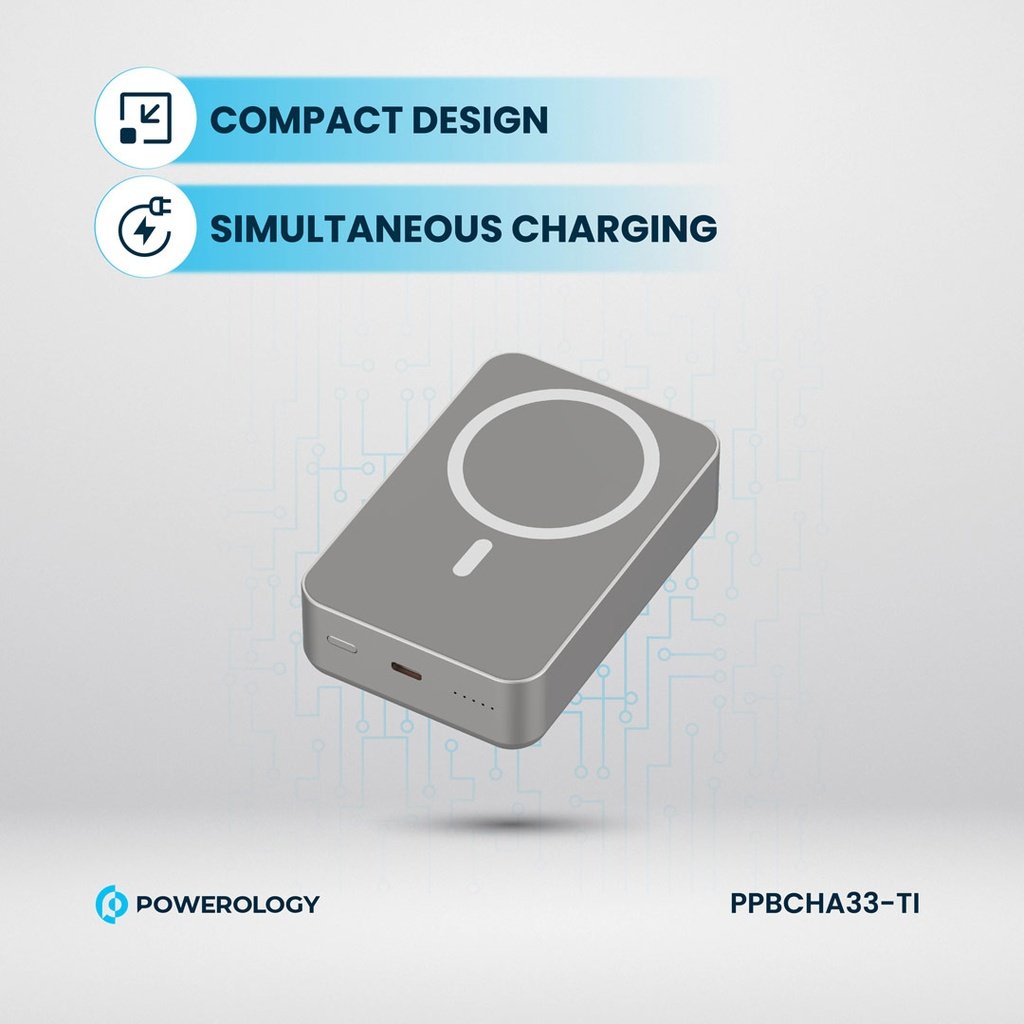 Powerology 20000 mAh 20W PD & 15W Magsafe Powerbank 6 Powerology 20000 mAh 20W PD & 15W Magsafe Powerbank - Image 6