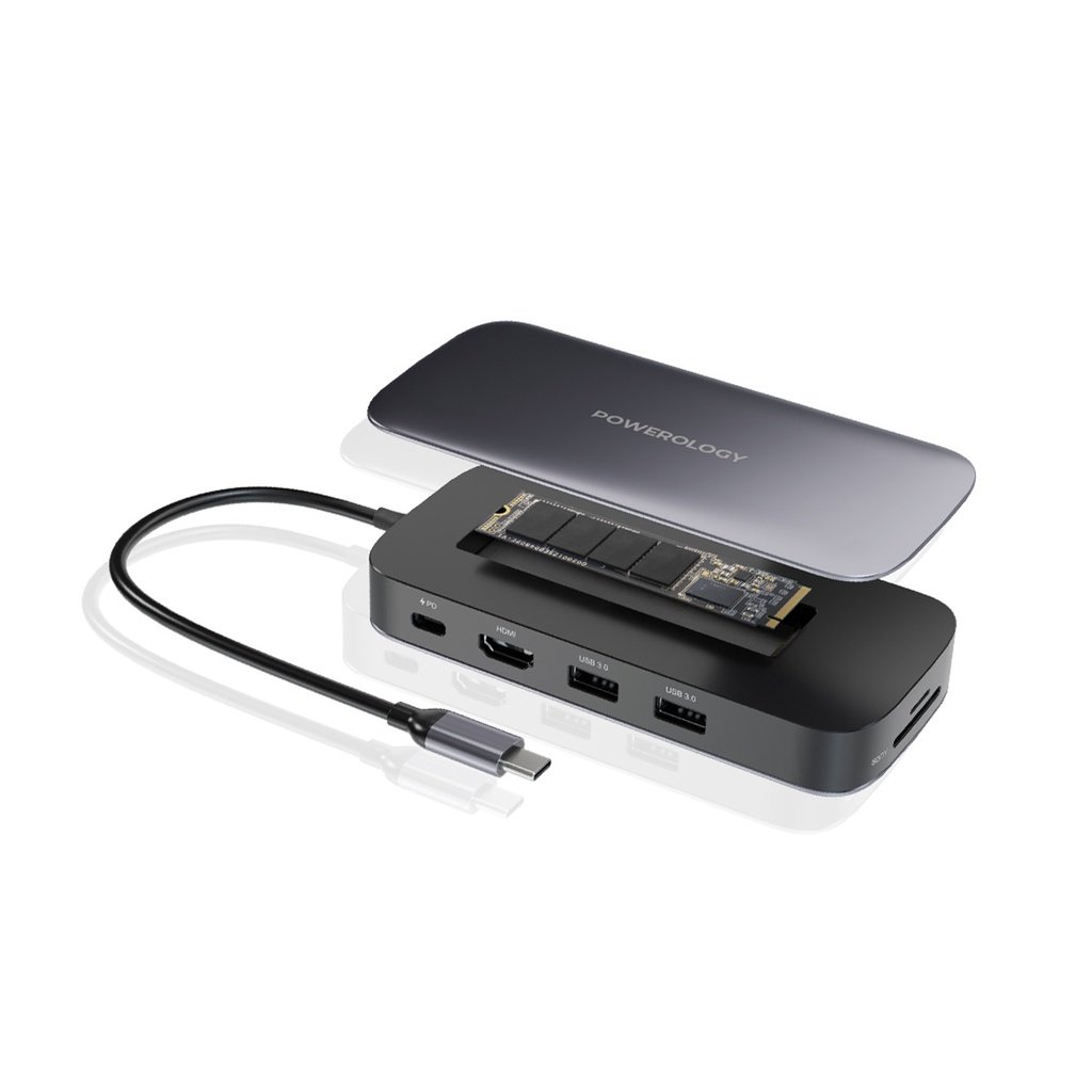 Powerology 256 GB USB-C Hub & SSD Drive All-in-one Connectivity & Storage PD 100W 8 Powerology 256 GB USB-C Hub & SSD Drive All-in-one Connectivity & Storage PD 100W - Image 8