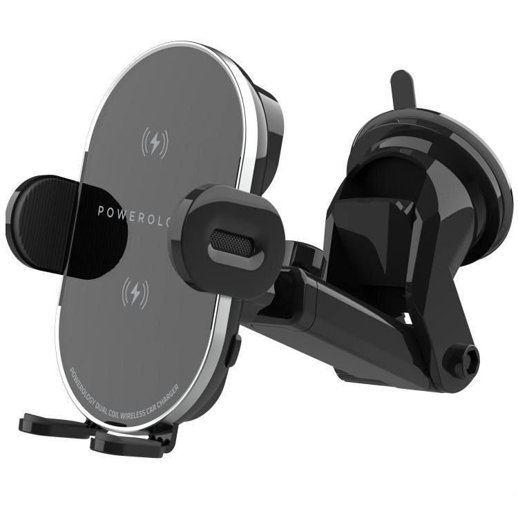 Powerology 3 in 1 Fast Wireless Car Charger Mount Holder 3 Powerology 3 in 1 Fast Wireless Car Charger Mount Holder - Image 3