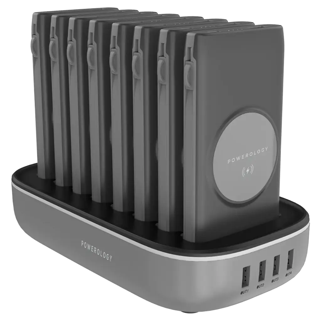 Powerology 8 in 1 Power Bank Station with Built-In Lightning and Type-C Cable 2 Powerology 8 in 1 Power Bank Station with Built-In Lightning and Type-C Cable - Image 2
