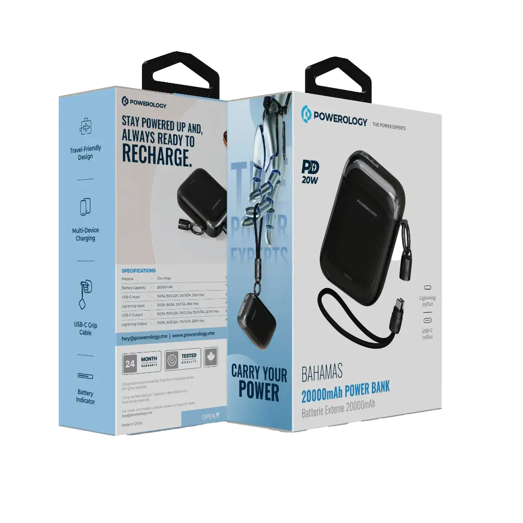 Powerology Bahamas 20000mAh with PD22.5W Type C & 20W Lightning Input and Output 6 Powerology Bahamas 20000mAh with PD22.5W Type C & 20W Lightning Input and Output - Image 6