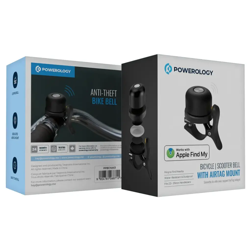 Powerology Bicycle & Scooter Bell With Airtag Mount 4 Powerology Bicycle & Scooter Bell With Airtag Mount - Image 4