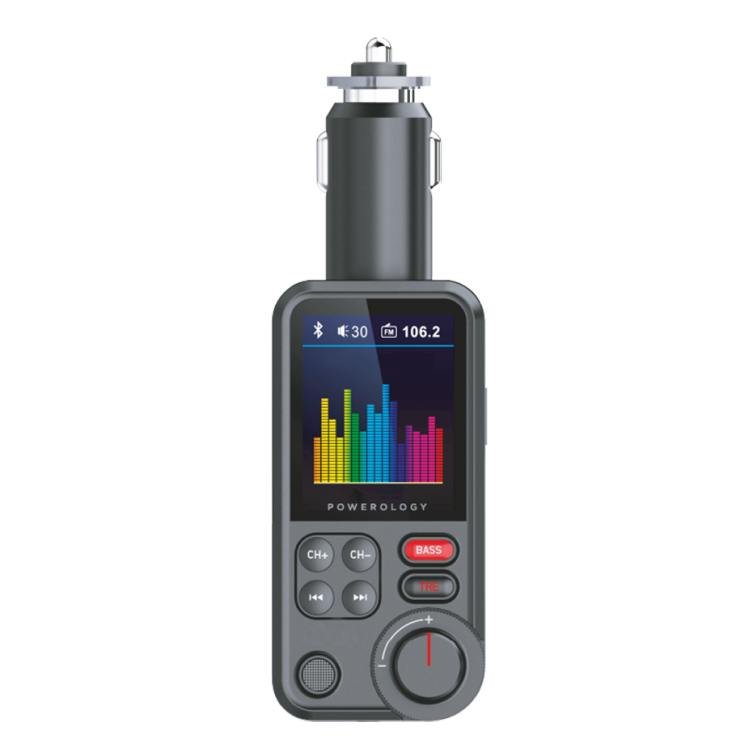 Powerology Bluetooth FM Transmitter Pro Car Charger Fast Charging 18W 3 Powerology Bluetooth FM Transmitter Pro Car Charger Fast Charging 18W - Image 3