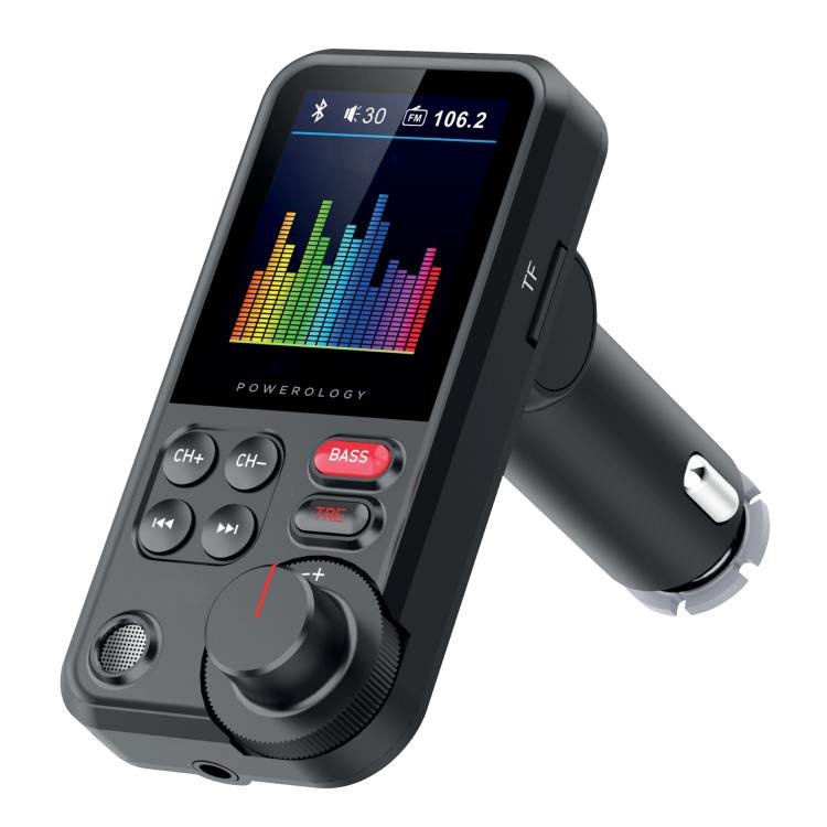 Powerology Bluetooth FM Transmitter Pro Car Charger Fast Charging 18W 2 Powerology Bluetooth FM Transmitter Pro Car Charger Fast Charging 18W - Image 2